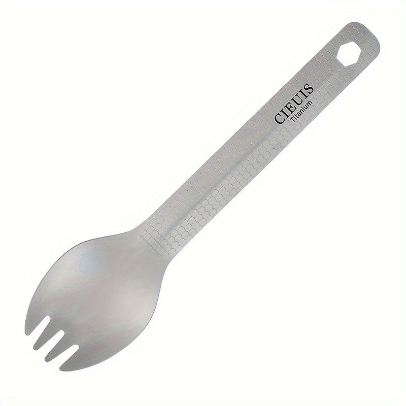 Titanium Dinner Fork and Spoon Set for Camping Hiking Picnic