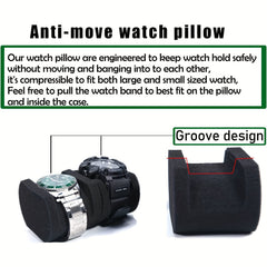 Hard Watch Travel Case - Watch Roll Storage Organizer Women Men