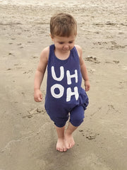 Toddlers Letter Print Baggy Jumpsuit for Summer