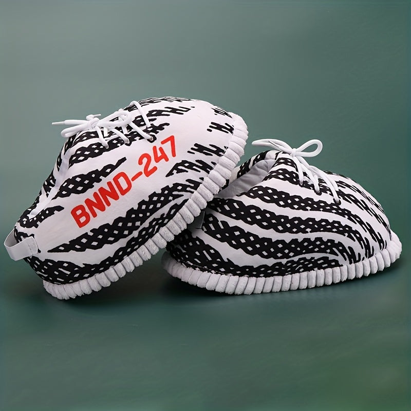 Men's Cozy Striped Home Slippers
