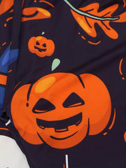 Spider Pumpkin Print Yoga Leggings High Waist Workout Pants