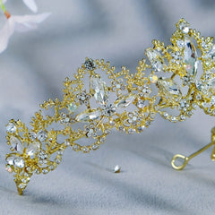 Crystal Crown Prince Queen Style Headband Alloy Tiara Hair Accessories