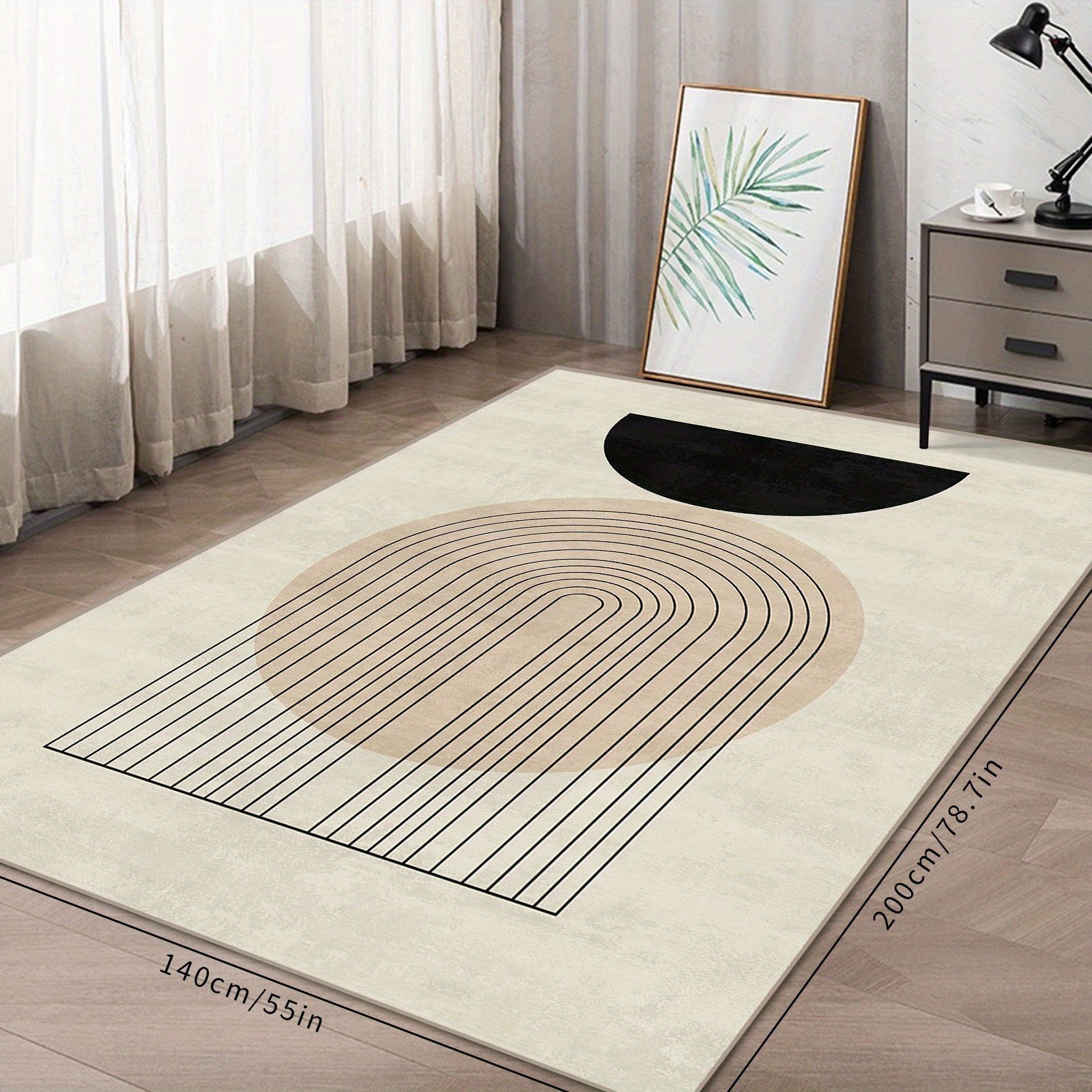 Large Modern Nordic Area Rug Geometric Pattern Living Room Bedroom Mat