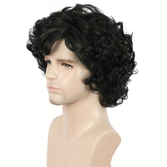 Men's Short Curly Wig for Daily Wear Party