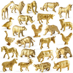 12pcs Mini Wildlife Animal Figures Set PVC Jungle Safari Playset
