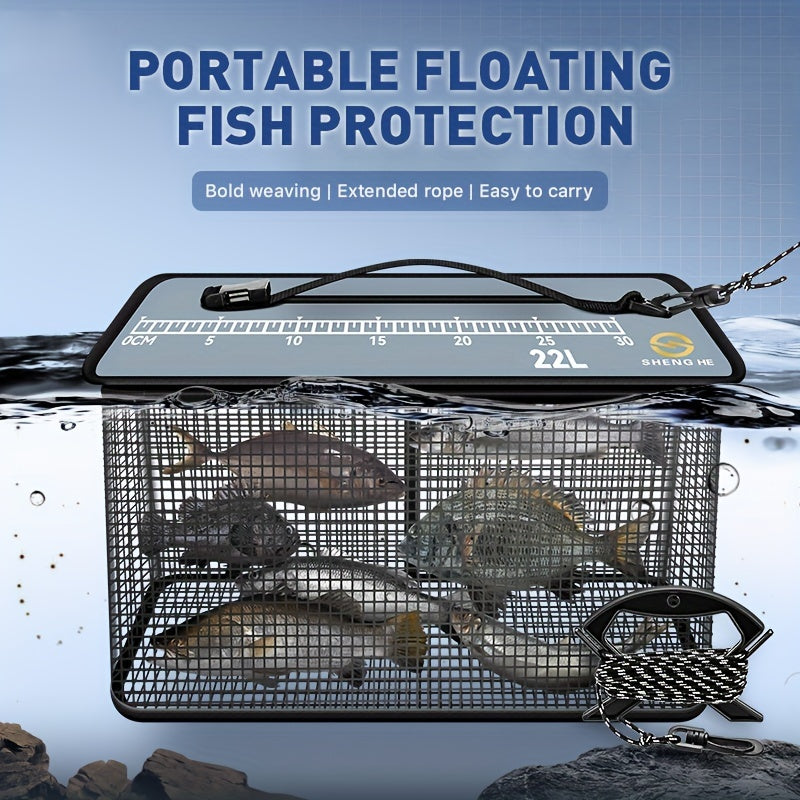Portable Collapsible Fishing Basket with Quick Drying Technology