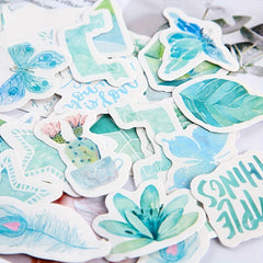 46pcs Cartoon Stickers Kids Journal Decor Small Pattern Stickers