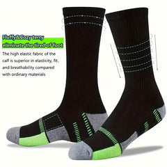 5 Pairs Men's Non Slip Shock Absorption Sport Socks