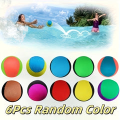 6pcs Rubber Water Balls for Adults, Storage Bag, Beach & Pool Fun