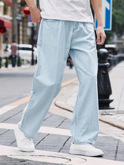 Men's Loose Denim Jeans With Pockets