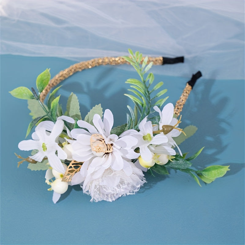 Princess Flower Hair Hoop for Girls