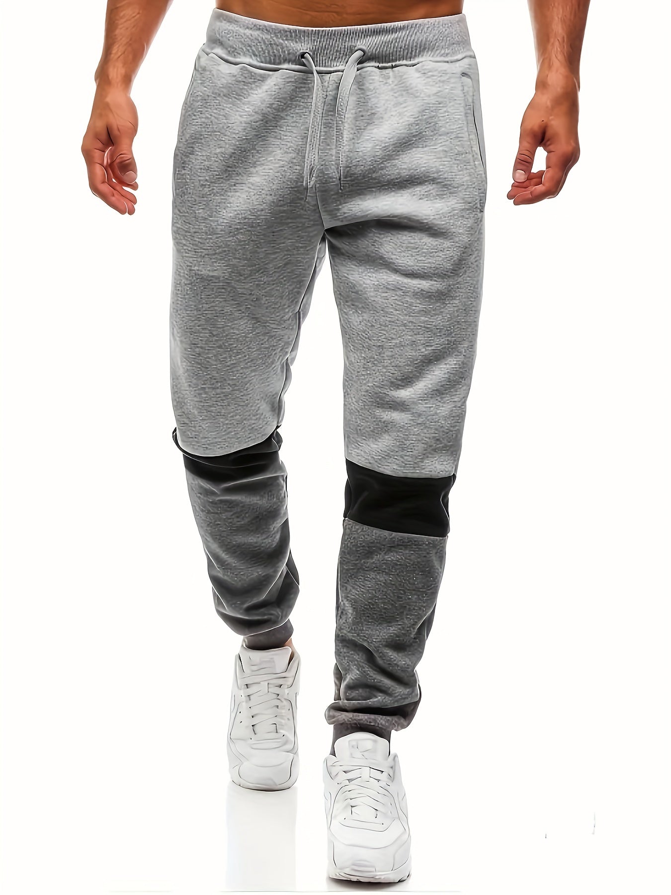 Men's Zipper Pocket Joggers Casual Loose Fit Pants