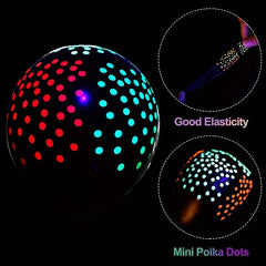 10pcs Fluorescent Dot Balloons Glow Balloons Night Party Supply