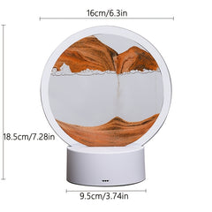 Moving Sand Art Picture 360 Rotating Hourglass Decoration 3D Deep Sea Sandscape