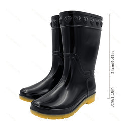 Women's Waterproof Rain Boots Rubber Work Boots Wide Calf Water Shoes