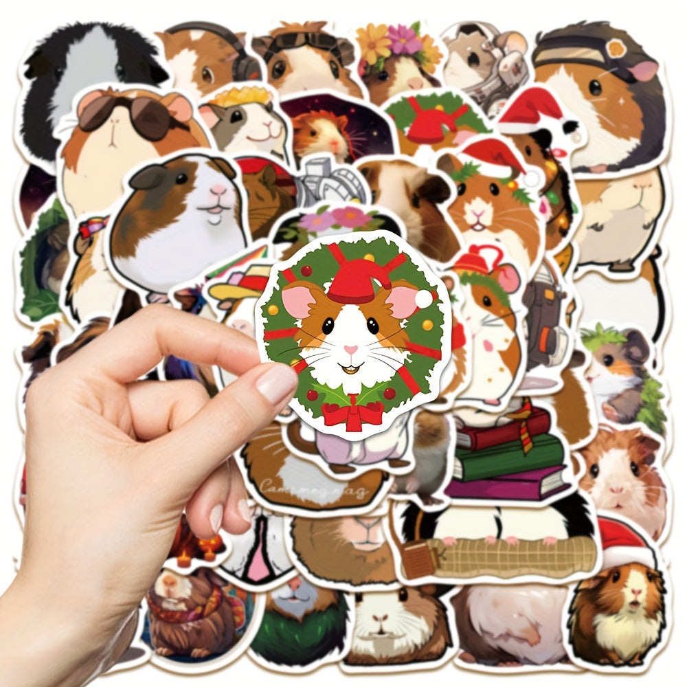 50pcs Guinea Pig Stickers for Mobile Laptop Water Cup Skateboard