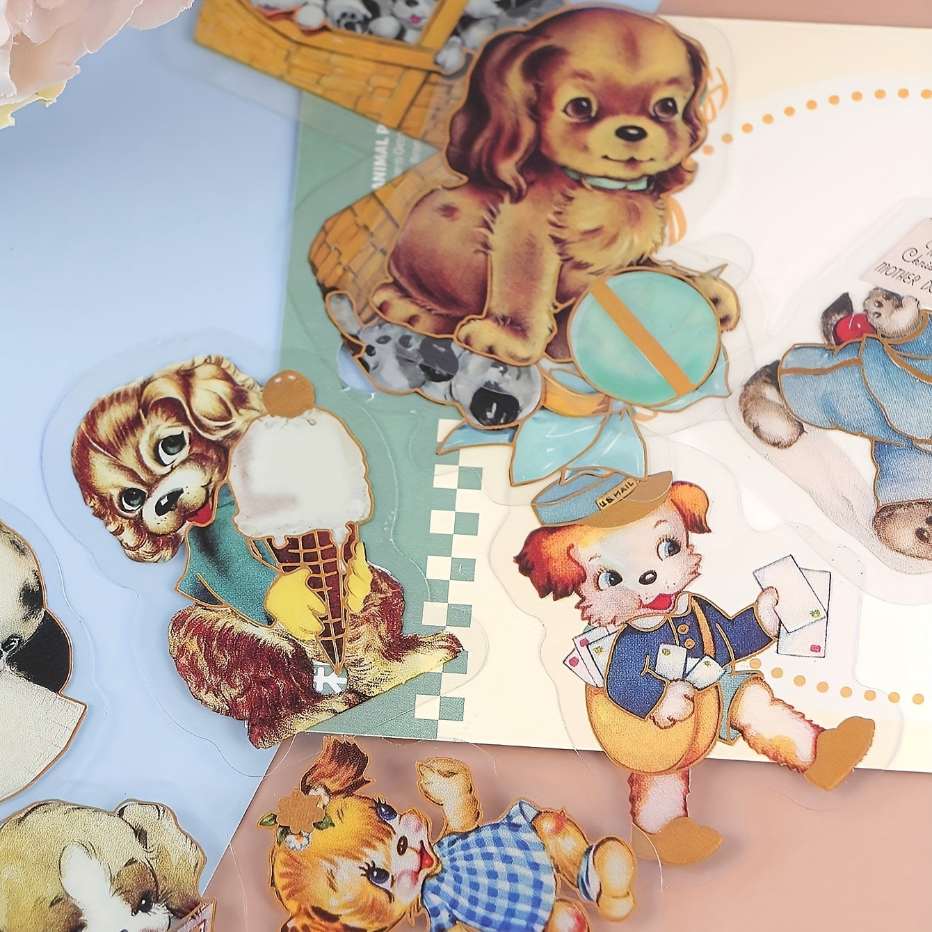 30pcs Animal Bronzing PET Sticker Pack Journal Decoration DIY