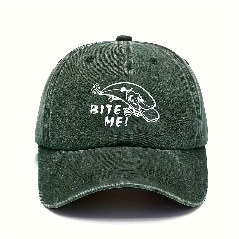 Unisex Baseball Hat Adjustable Retro Printed Hat Outdoor Fishing Hat