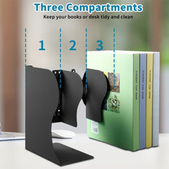 Adjustable Bookend Expandable Magazine File Holder Desk Organizer