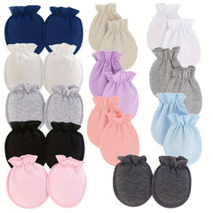 12 Pairs Newborn Baby Mittens Soft & Comfy 0-6 Months