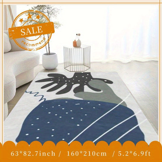 Geometric Area Rug Xmas Reindeer Washable Carpet for Living Rooms Bedrooms