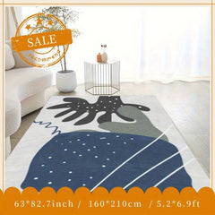 Geometric Area Rug Xmas Reindeer Washable Carpet for Living Rooms Bedrooms