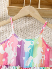 Girls' Unicorn Print Cami Jumpsuit