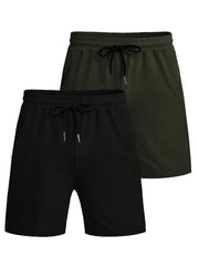 Men's Quick Drying Sports Shorts Drawstring Waist Breathable Active Shorts