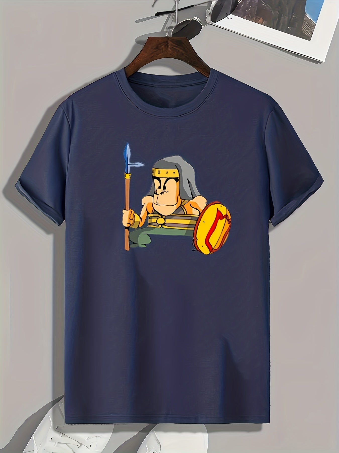 Soldier Print Men's Graphic T-shirt Casual Comfy Tees For Summer Mens Clothing