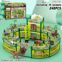 Zoo Play House Toys Castle Villa Dinosaur Villa Animal Farm Gift