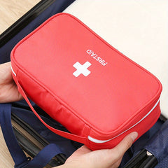 Nylon Waterproof Medicine Bag Red Mesh Zipper Handle