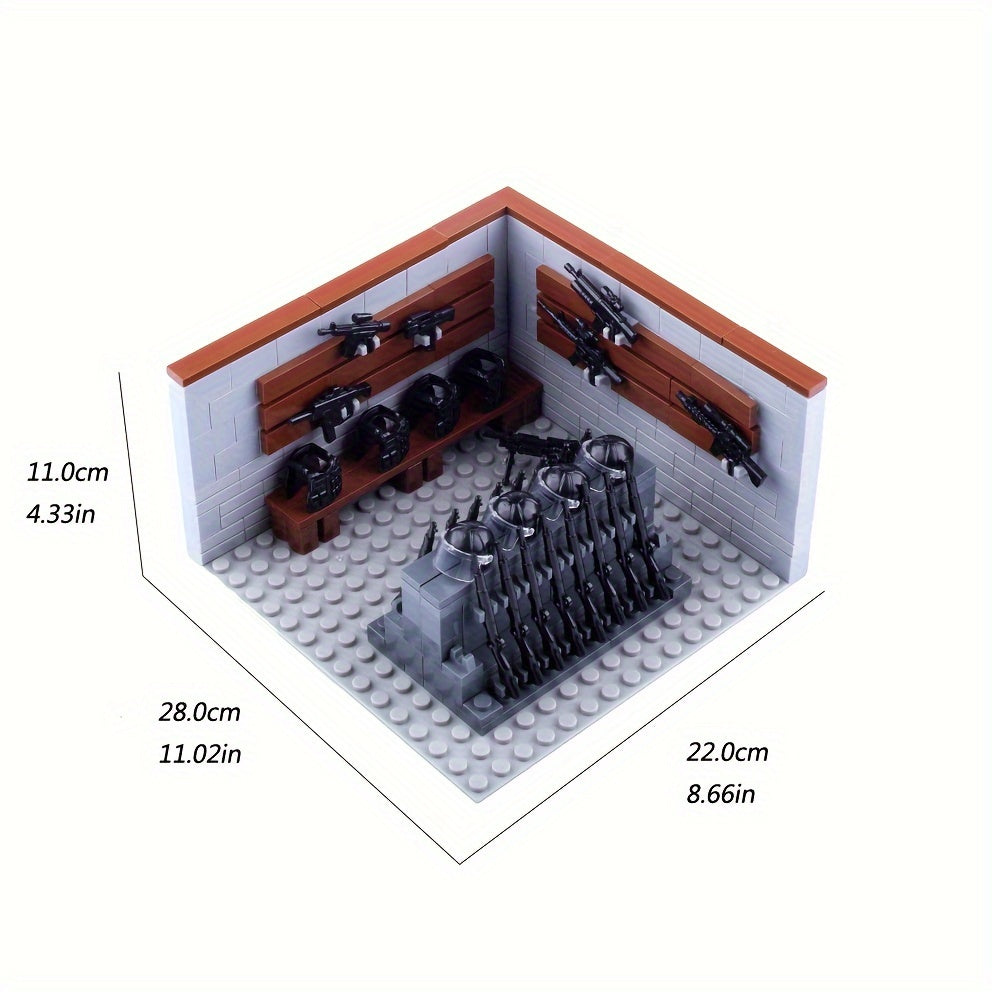 Military Gun Rack Equipment for Small Particle Building Blocks Toy