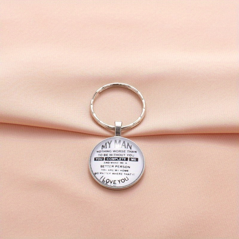 Vintage I Love You Keychain for Boys