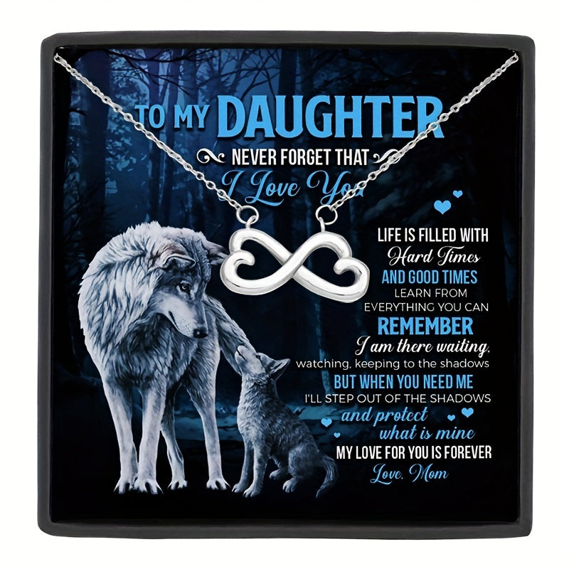 Infinity Heart Stainless Steel Necklace - Gift for Daughter
