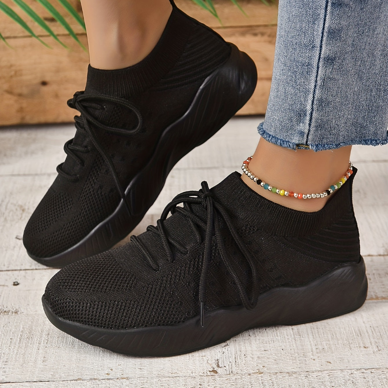 Breathable Mesh Sneakers Flat Sports Fitness Running Shoes Women's Casual Shoes