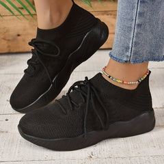 Breathable Mesh Sneakers Flat Sports Fitness Running Shoes Women's Casual Shoes