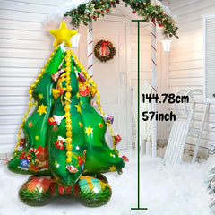 4D Christmas Tree Foil Balloon 144cm Self Standing