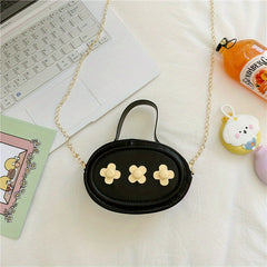 Girls' Flower Crossbody Bag Oval Shape