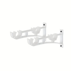 Heavy Duty Curtain Rod Brackets - Double Rod Holder Hooks - Supports Up To 50kg