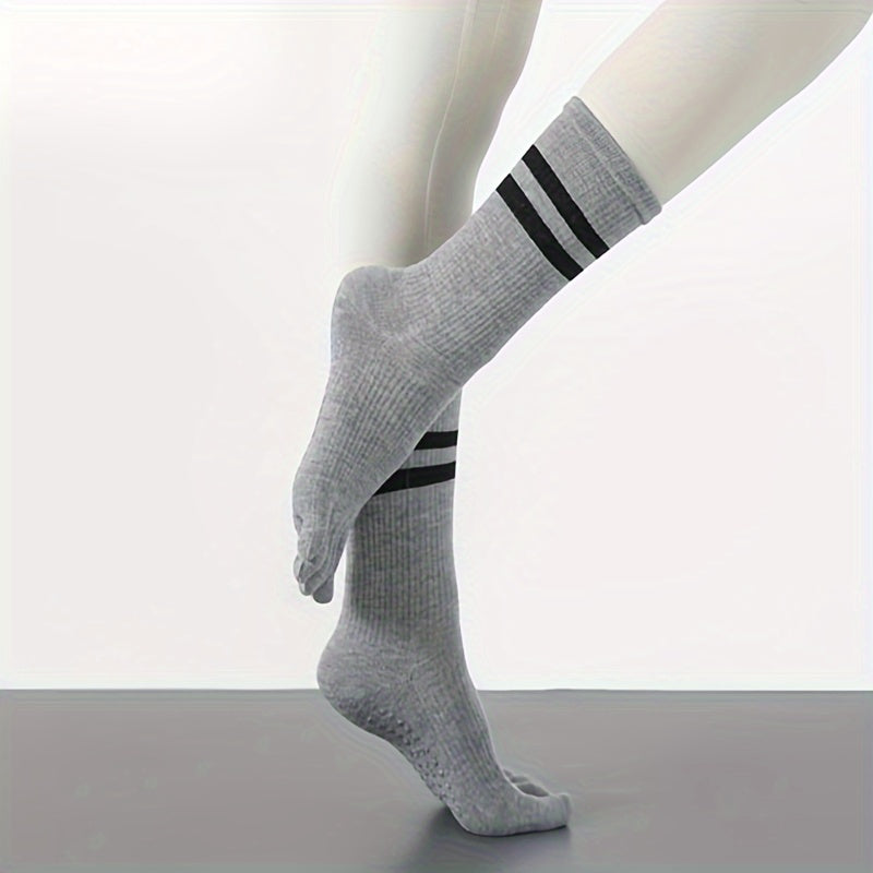 Professional Yoga Socks Anti slip Grips Breathable Stripe Sports Socks
