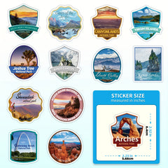 102 National Park Stickers Outdoor Adventure Waterproof Vinyl Travel Stickers