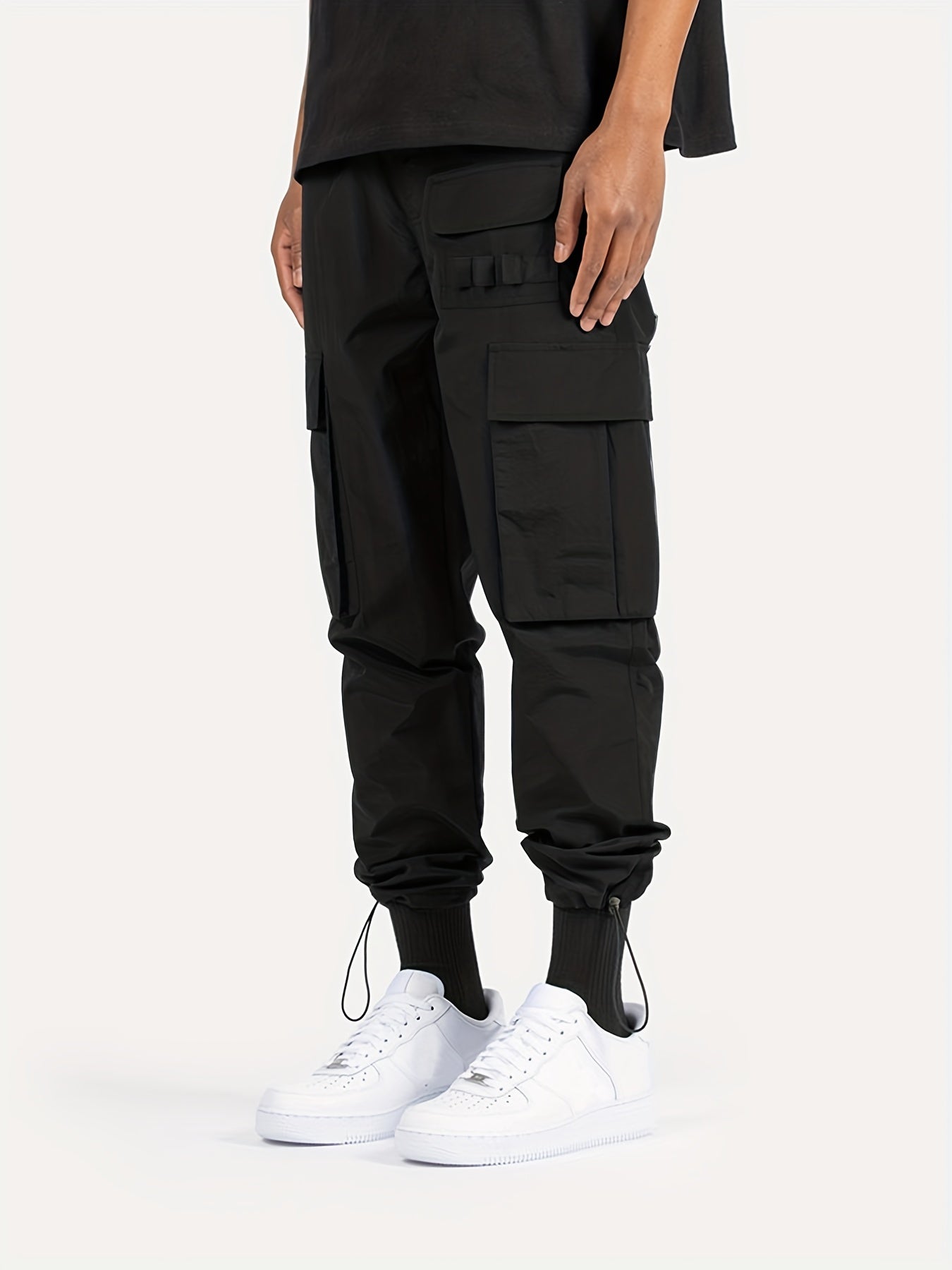 Men's Loose Cargo Pants Hip Pop Style Casual Outdoor Work Trousers