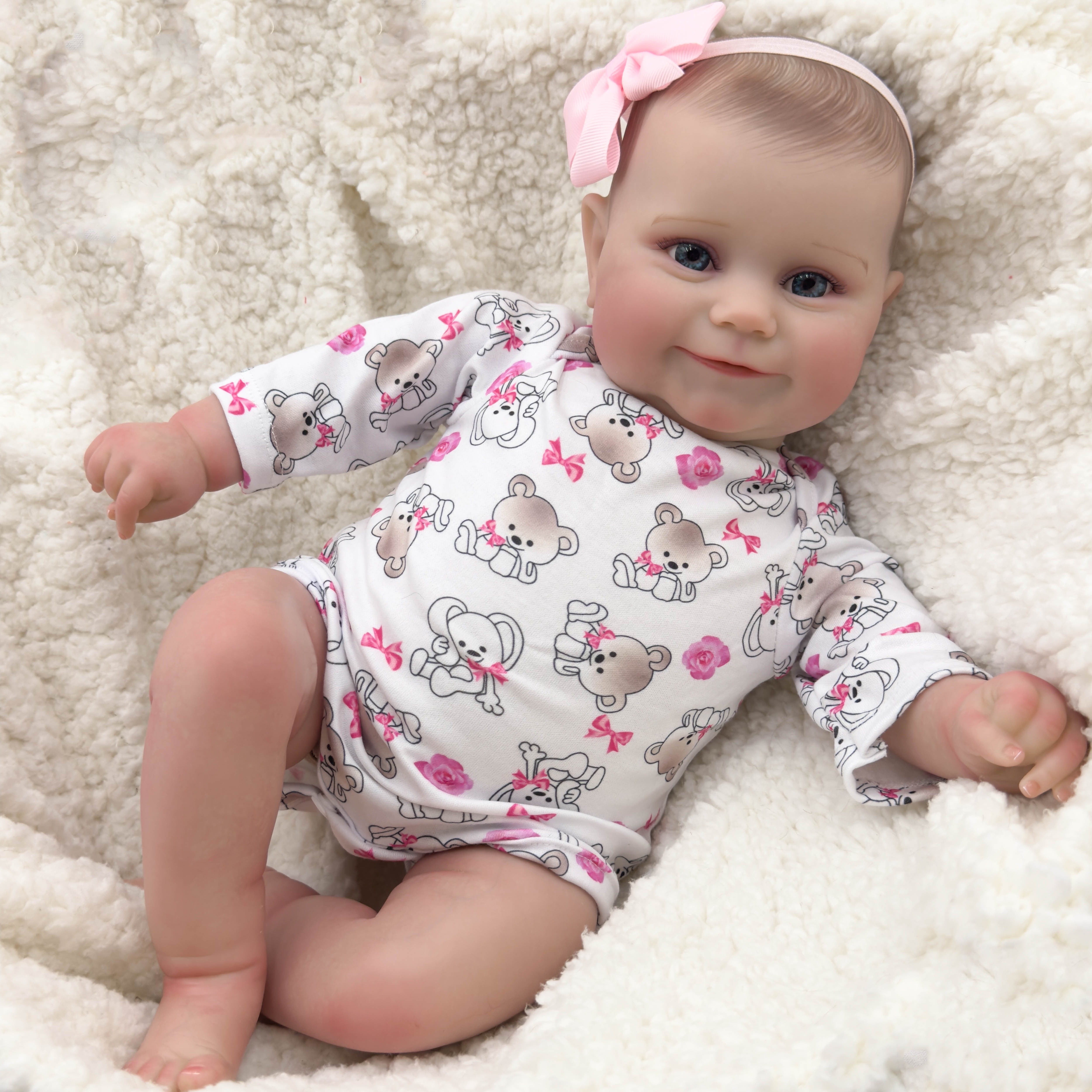 Realistic Reborn Kids Doll Soft Cloth Body Handpainted Lifelike Toy