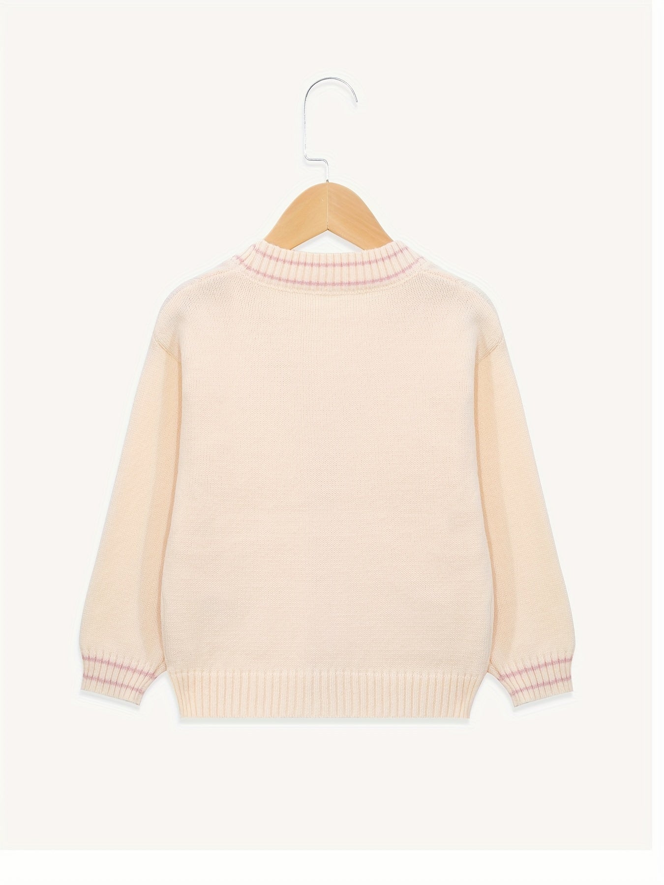 Girls Twist Knit V Neck Button Cardigan Sweater For Fall Winter