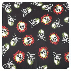 Polyester Skull Print Square Scarf Hip Hop Street Dance Halloween Scarf