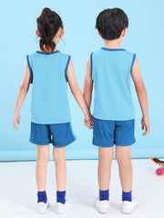 2PCS Kids Vest Sports Set Sleeveless Top & Shorts