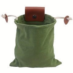 Canvas Waxed Mushroom Foraging Pouch Collapsible Bag