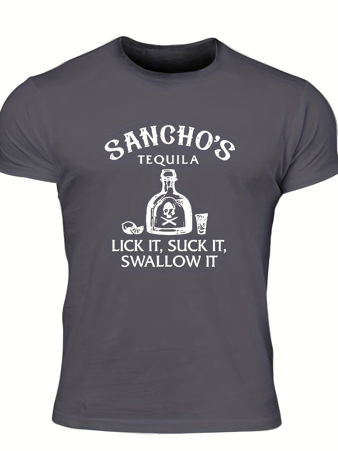 Men's Tequila Print T Shirt Comfy Stretchy Summer Outdoors