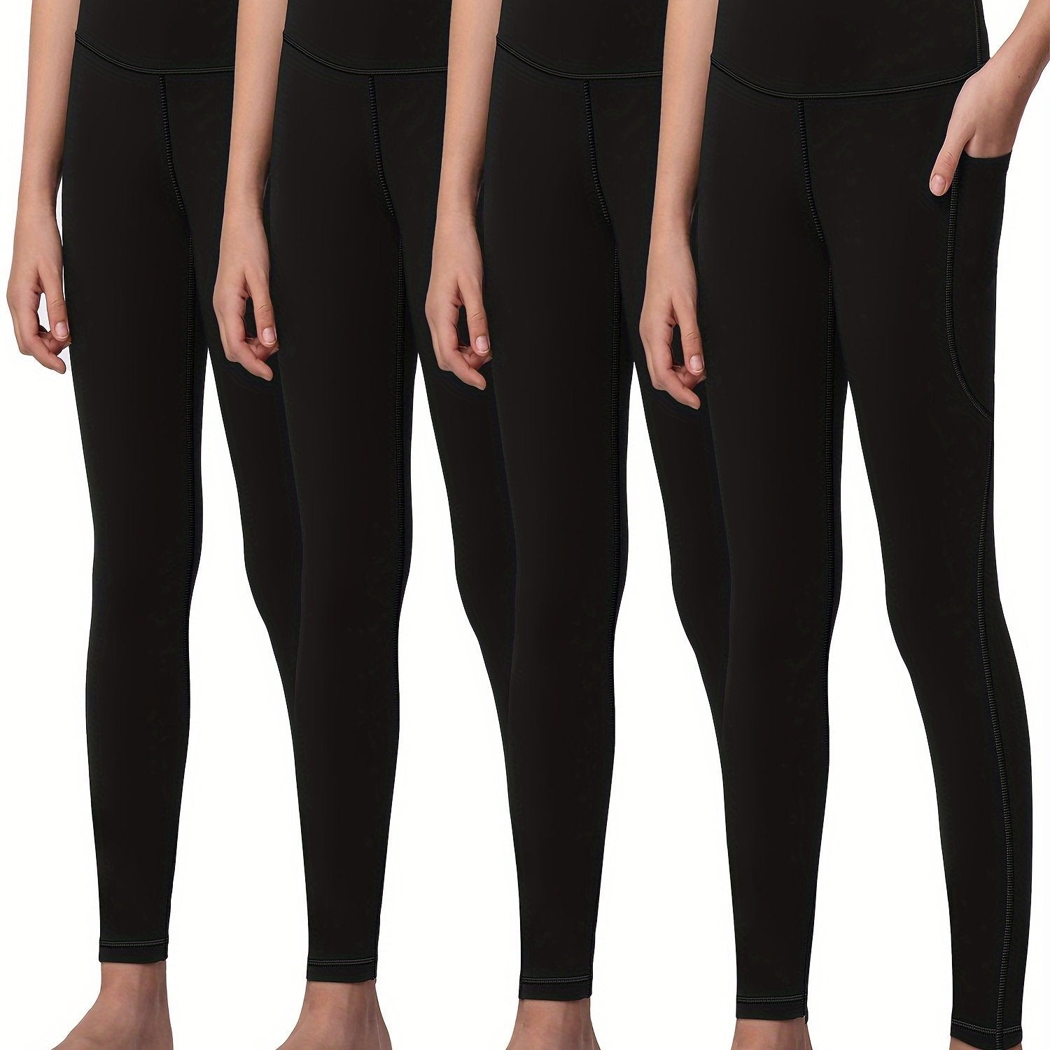 Girl Yoga Legging with Pockets for Workout Causal Kid Active Tummy Control Pants