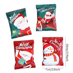 100pcs Christmas Biscuit Packaging Bag Aluminum Foil For Candy Biscuit Chocolate